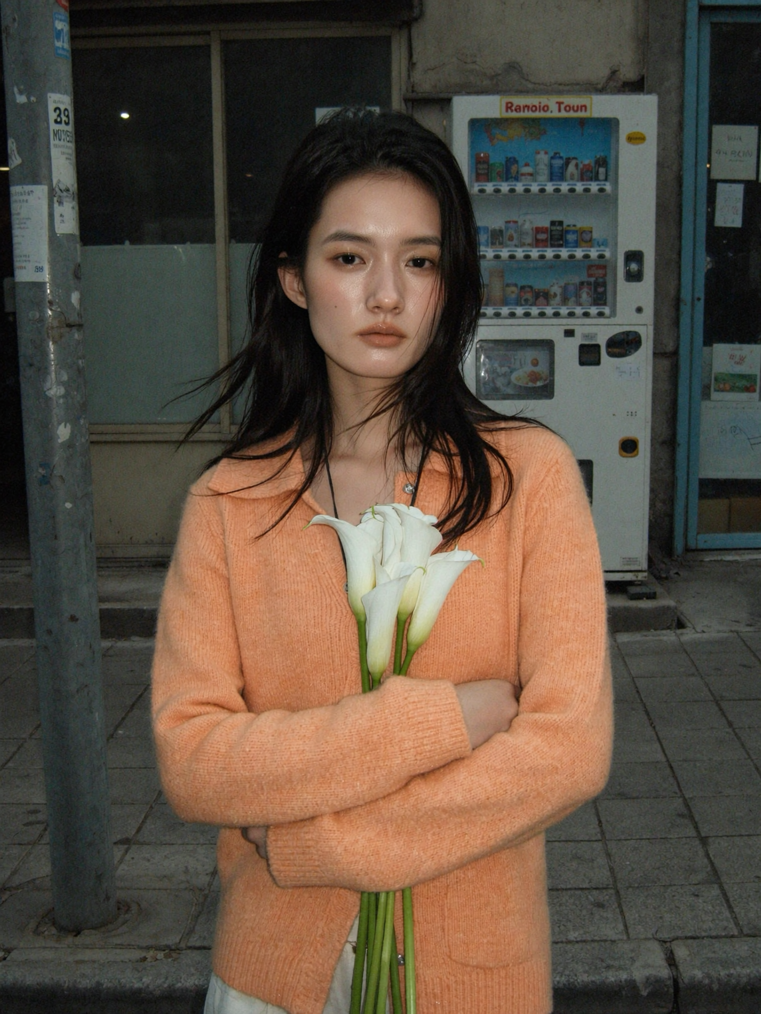 街角，一束花